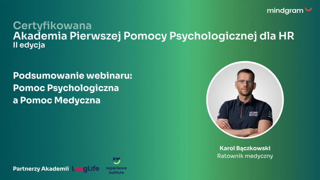 Karol Bączkowski – ratownik medyczny, prelegent webinaru „Pomoc Psychologiczna a Pomoc Medyczna"